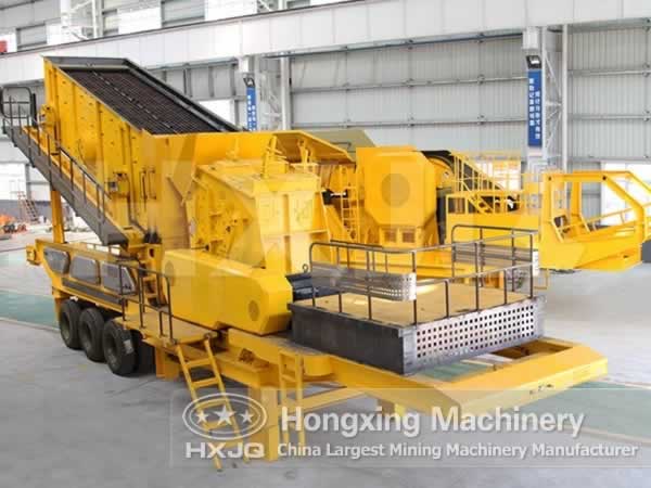 mobile stone crushing plant